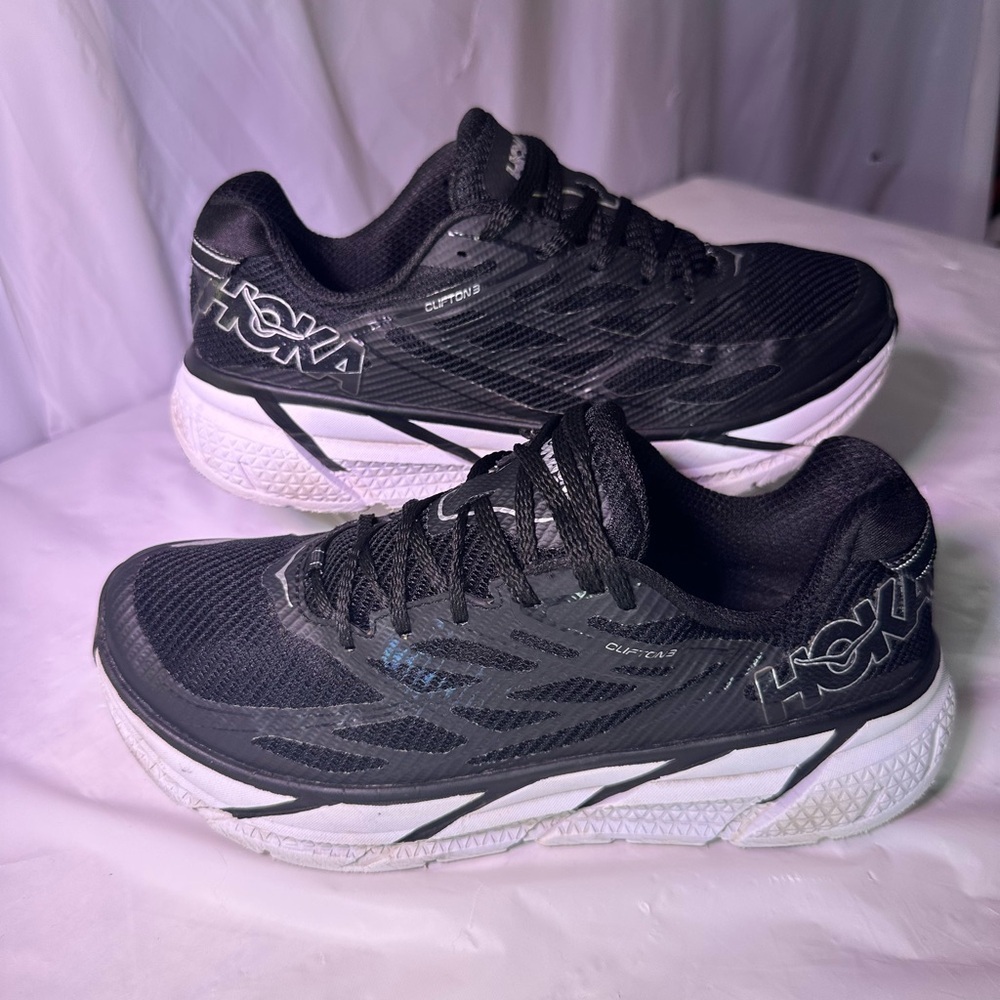 Hoka Women's Black And White Sneakers